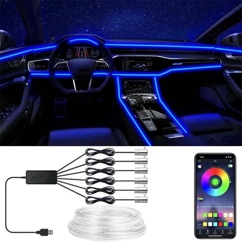 Led El Wire - Flexibele EL-draadverlichting met app-bediening Omgevingssfeer Striplicht