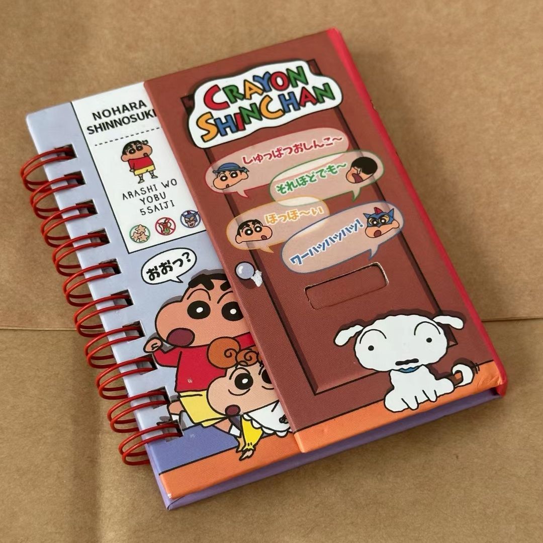 Magnetic Clasp Cosplay - Crayon Shin-chan magnetisch notitieboekje, studie-spiraalnotitieboekje, draagbaar