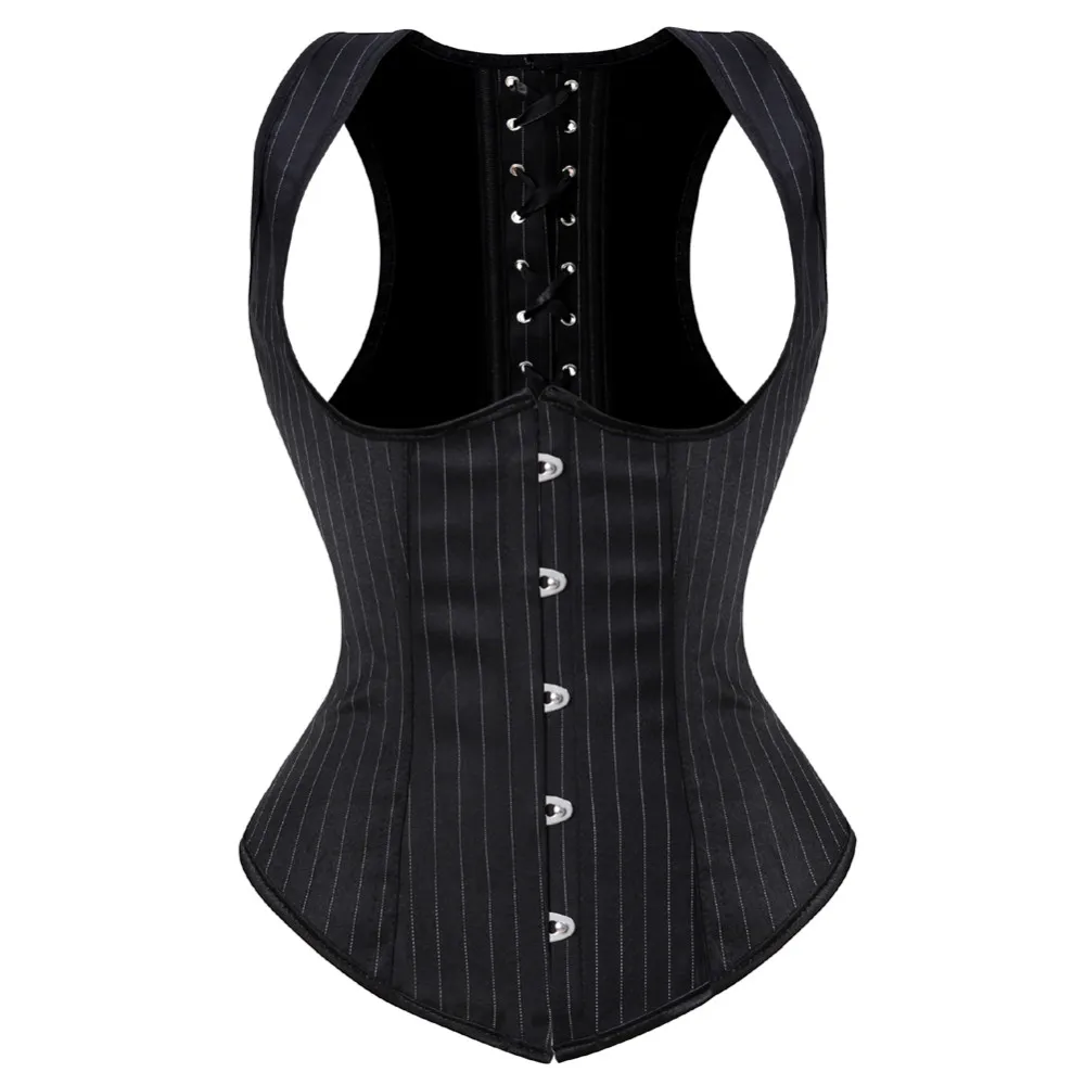 Boning Corset Steel - Vrouwen Gothic Jacquard Underbust Corset Sexy