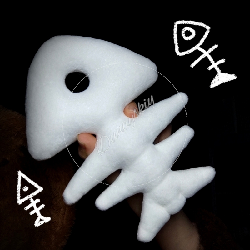 Pluche visgraat sleutelhanger  - Fishbones Cosplay Prop recensie en prijs