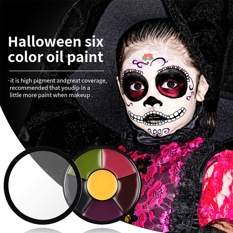 6-kleuren olie gezichtsverfpal - Body Paint Sfx recensie en prijs