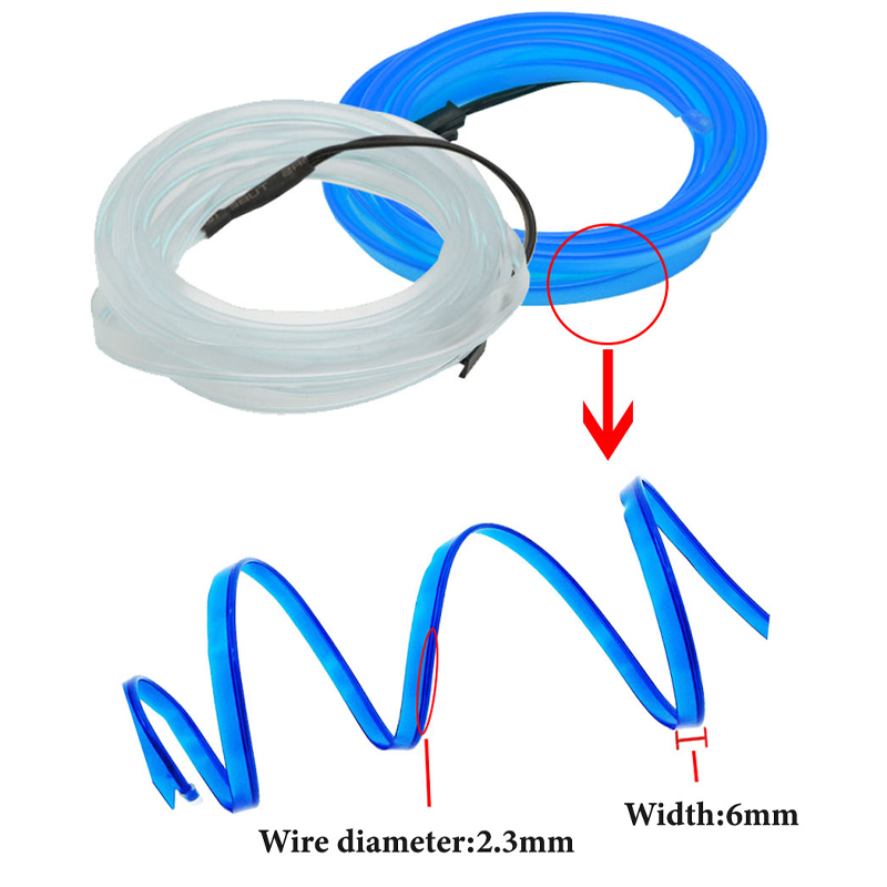3/5M Auto-interieur LED-stripv - Led El Wire recensie en prijs