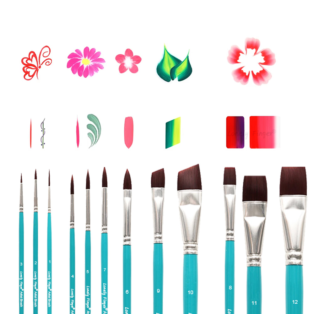 Gezichtsverfborstels, 12/24PCS - Cosplay Prop Paint recensie en prijs
