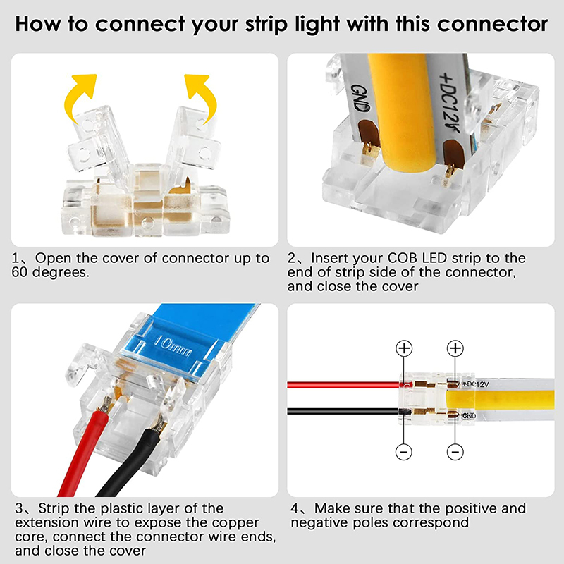 COB LED-draadconnector 5 8 10  - Led El Wire recensie en prijs