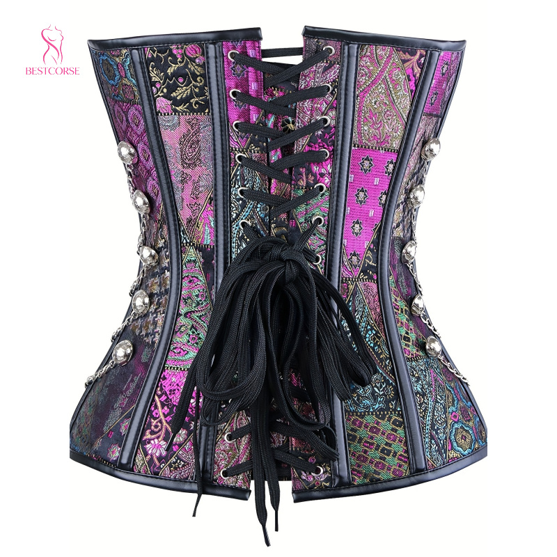 Steampunk Court Gothic paarse  - Boning Corset Steel recensie en prijs