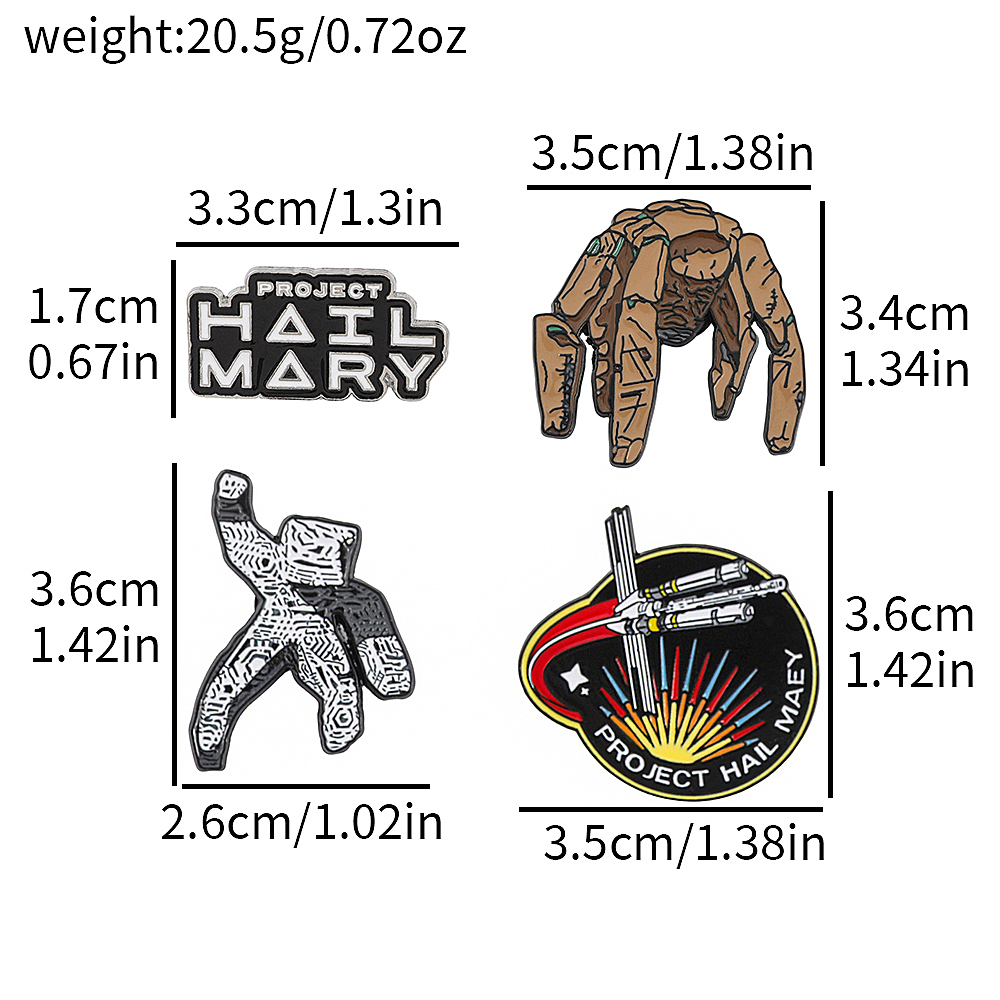 4-delige Sci-Fi Emaille Pin Se - Cosplay Prop Bag recensie en prijs