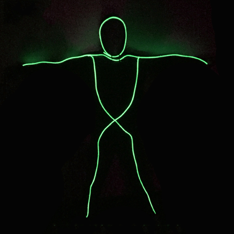 EL Wire Suit Clothings LED-kos - Led El Wire recensie en prijs